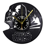 Reloj Pared Disco Vinilo Acetato Decoración Star Wars Ci110