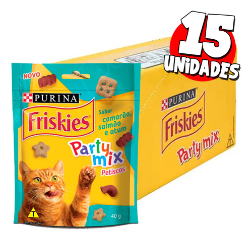 Petisco Friskies Party Mix 40g Vários Sabores - Caixa 15un