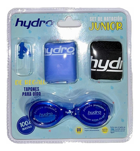 Set Natación Junior Hydro®: Lentes + Gorra + Tapones Oído