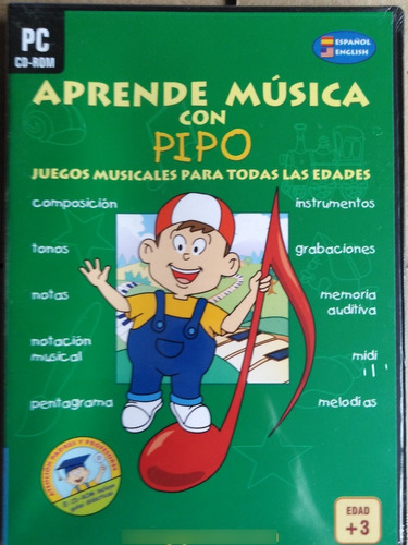 Aprende Música Con Pipo Juego Educativo Para Pc - Cd