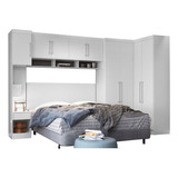 Quarto Casal Modulado Modena 6 Peças Qcm59 Branco-demóbile