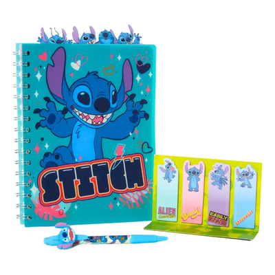 Set De Cuadernos Con Diseños Innovadores Disney Stitch Tab J | Envío gratis
