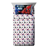 Set Sabanas Spider Man P Niño 3 Pzas P/ Cama Individual *sk