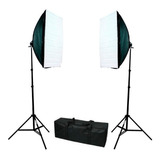 Kit Estúdio Agata Ii Iluminação Softbox 70x50 E27 Youtubers