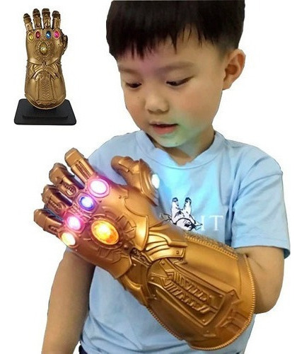 Thanos Infinity Manopla Com Led Kid Luva Kid