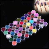 Xichen 45 Unids  Polvo Colores Nail Art Glitter