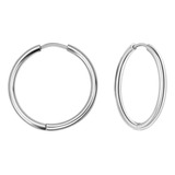 Aros 10mm Punk Hombre Mujer Silver Manba Earing 
