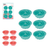 Forma Mini Bolo Cup Cake De Silicone Antiaderente