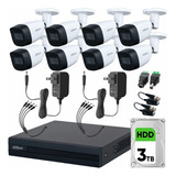 Dahua Kit De Cctv 8 Cámaras 2 Mp Metálicas Audio + Hdd 3 Tb Color Blanco