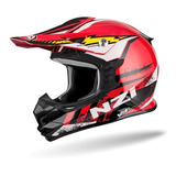 Casco Nzi Cross Knobby Bolt Rojo Tamaño Del Casco Xxl