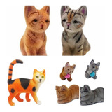 Gatos Gatitos Familia X 7 Animales Granja Bosque Kawaii Deco