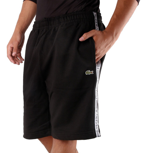 Short Hombre Lacoste Negro In Store