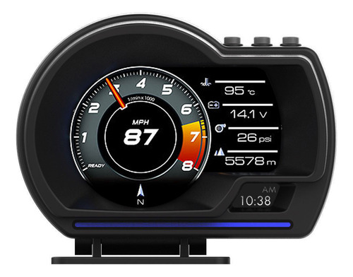 Pantalla Frontal Obd2+gps Smart Gauge Velocímetro Hud Para C