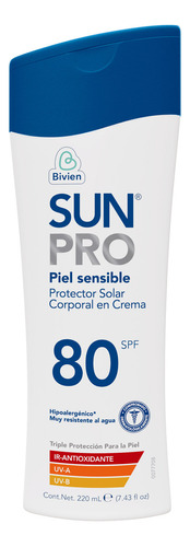 Protector Solar  Sunpro  Piel Sensible - mL a $209