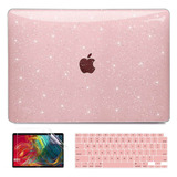 Funda Para Macbook Air 13'' -rosa Con Brillos
