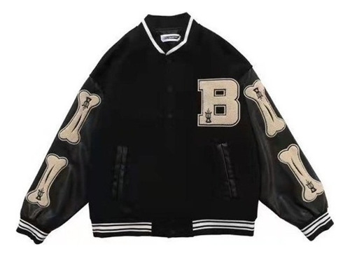 Jaqueta Bomber De Beisebol Bordada Vintage .