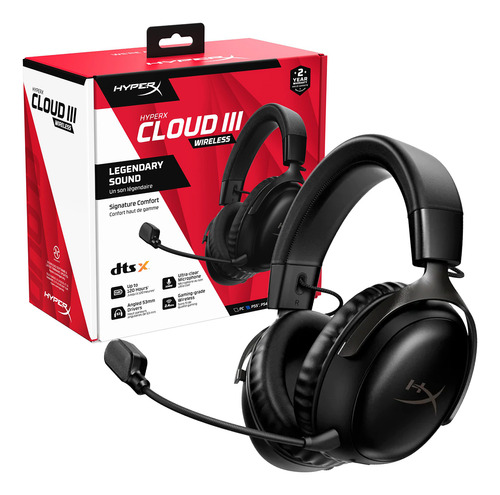 Auriculares Gaming Wireless Hyperx Cloud 3 Dts X Pc Ps4 Ps5