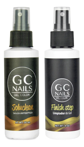 Pack Para Uñas Antiséptico + Limpiador De Gel, Gc Nails