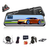 Espejo Retrovisor 10 Pulgadas Hd  Doble Camara Para Auto