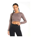 Croptop Brown Long Sleeves