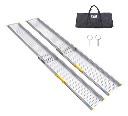 Rampa Portátil De Aluminio Para Silla De Ruedas De 7 Pies, C