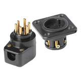 Conector Rc6a (áudio) 6 Polos/3 Vias - Com Parafusos