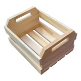 Kit Com 3 Organizadores Caixote Madeira Pinus 25x20x11cm