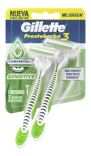 Maquinita De Afeitar Sensitive Prestobarba3 Gillette X2 Uni