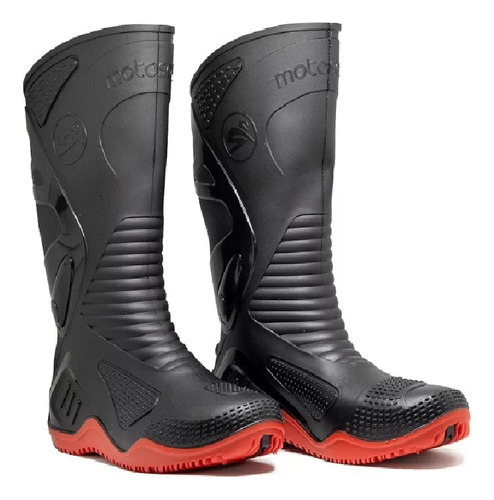 Bota Longa Chuva Impermeável Motociclista Motoboy Motosafe