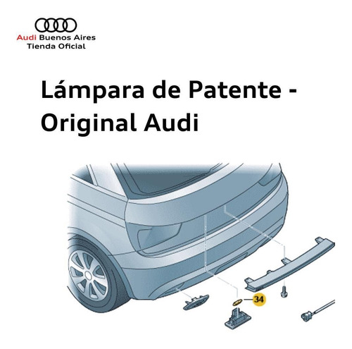 Lmpara De Patente Audi A3 2013 Al 2016 Foto 5