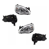 2 Faros Cromado Rayado Dfzp Corsa 2003 2004 2005 2006 2007