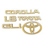 Kit Emblemas Insignia Toyota Corolla Gli 1.8 Dorado Metal VOLKSWAGEN GLI