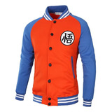 Chamarra Tipo Jersey De Béisbol Dragon Ball Goku [u] [u]