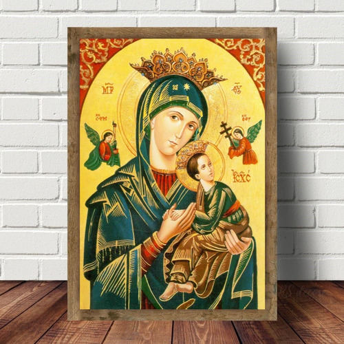 Quadro Nossa Senhora Do Perpétuo Socorro Com Moldura 002