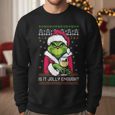 Sudadera Tipo Ugly Sweater Grinch Is It Jolly Enough | Meses sin interés