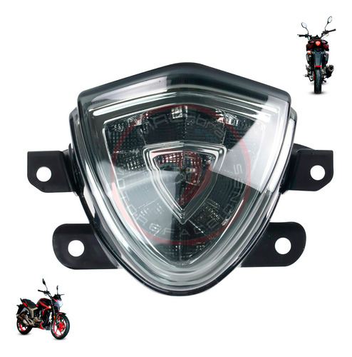 Calavera Stop Trasera Led Para Vento Tornado 250 Storm 250