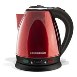 Pava Electrica Ken Brown Je 1254 Roja Acero Inoxidable 1,5 L