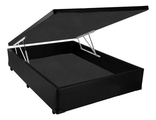 Cama Baú Viúva Lider Corino Preto 128x188