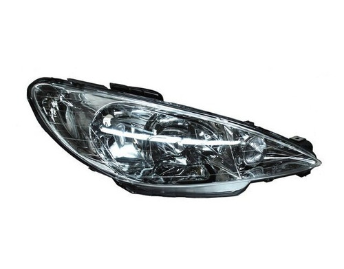 Faro Derecho Peugeot 206 2007-2008-2009 Liso Doble As Tyc