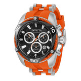Reloj  Para Hombre 31314 De Cuarzo Color Naranja En Acero