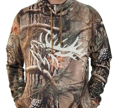 Buzo Canguro Braman Camuflado Realtree Caza Pesca