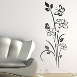 Vinilo Decorativo Autoadhesivo - Floral Con Mariposa