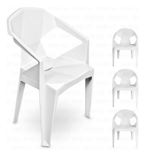 Kit 10 Poltrona Diamond Resistente Empilhável Casa Cadeiras