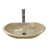 Lavabo Ovalin Mármol Ónix Moderno Canoa Rustica 48/35 T