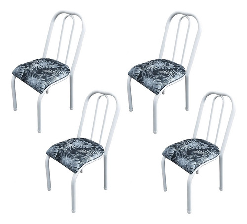 Kit 4 Cadeiras De Cozinha Tubular Para Copa Área De Lazer