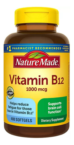 Nature Made Vitamina B12 1000 Mcg - Metabolismo Energía - Sin Sabor