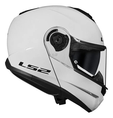 Capacete Ls2 Ff908 Strobe Monocolor Branco Articulado