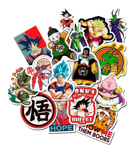 50 Pzs Lote Pegatinas Dragon Ball Z Goku Anime Stickers