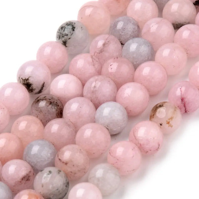 Cuentas De Amatista Rosa 5 Hilos Perlas Redondas Teñidas | Envío gratis