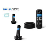 Teléfono Philips  D1311b/77 Inalámbrico - Color Negro -usado